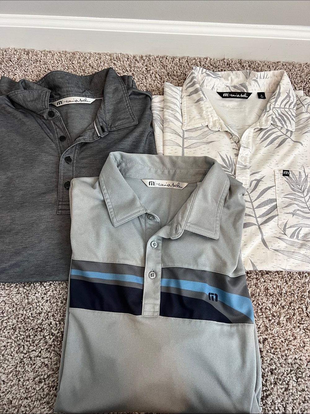 Lot of 3 Travis Mathew Men's XL Polos